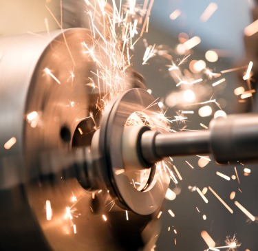 Sparks Flying on Manufacturing Part